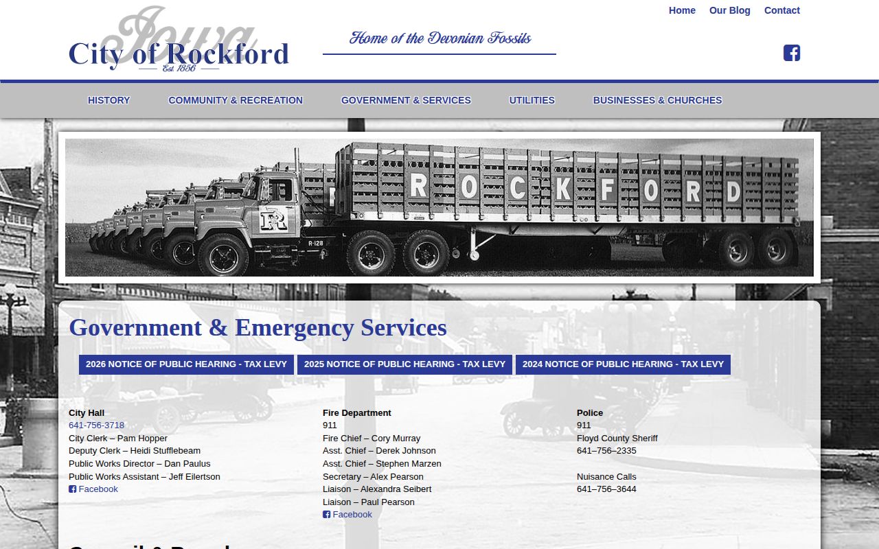 Rockford Floyd County Sheriff police service record route